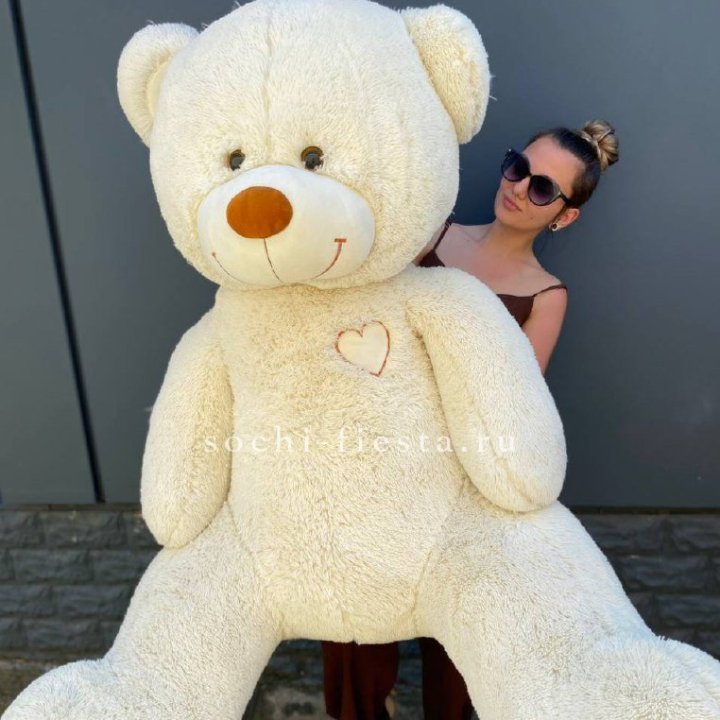 Белый плюшевый мишка большой в Улан-Удэ