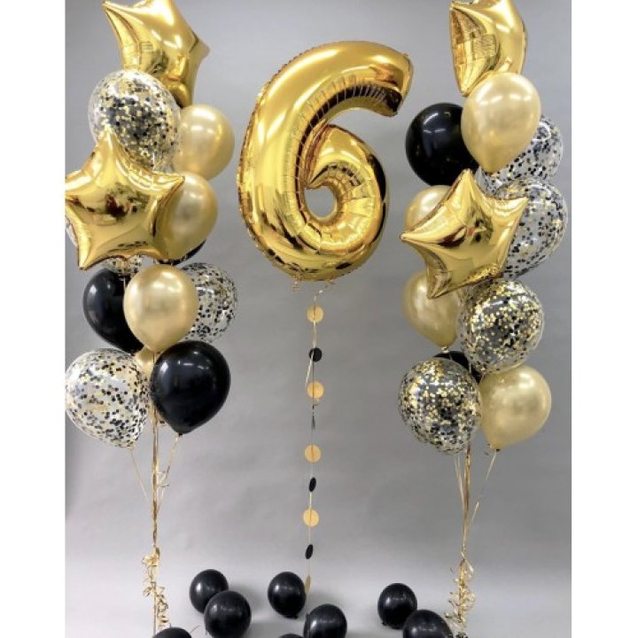 Цифра с фонтанами шаров  в Улан-Удэ