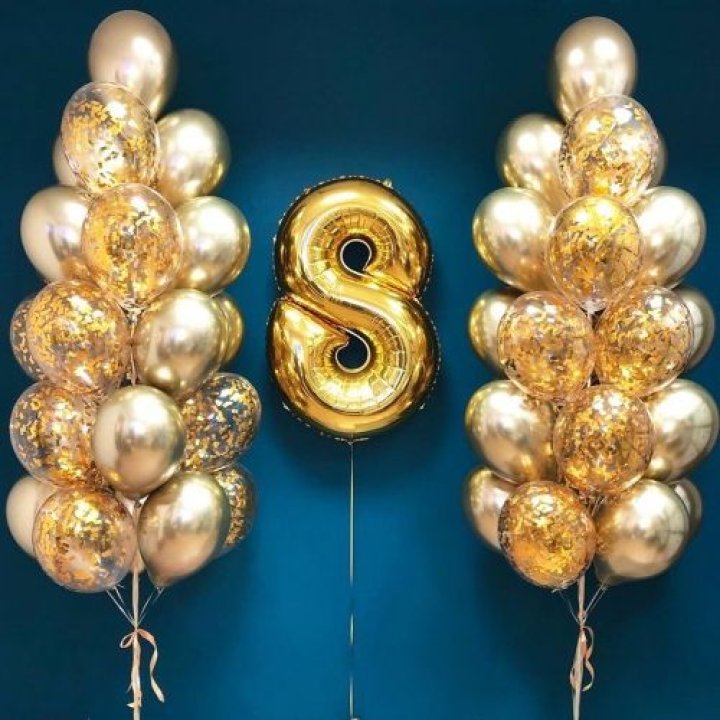 Цифра с фонтанами шаров  в Улан-Удэ