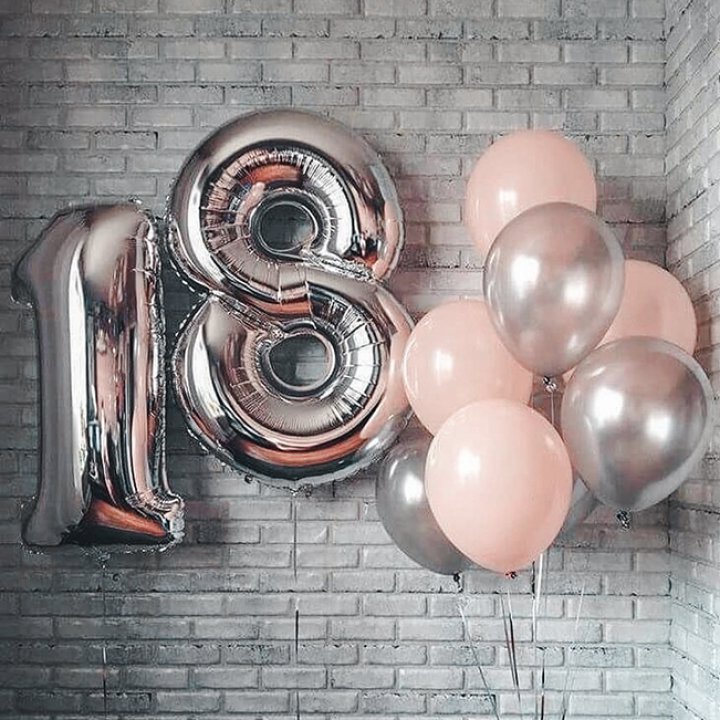 Фольгированный шар Серебряная Цифра в Улан-Удэ