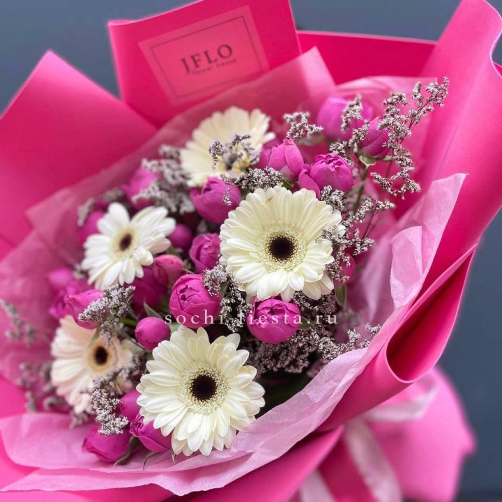 Букет гербер и мисти бабблс  в Улан-Удэ