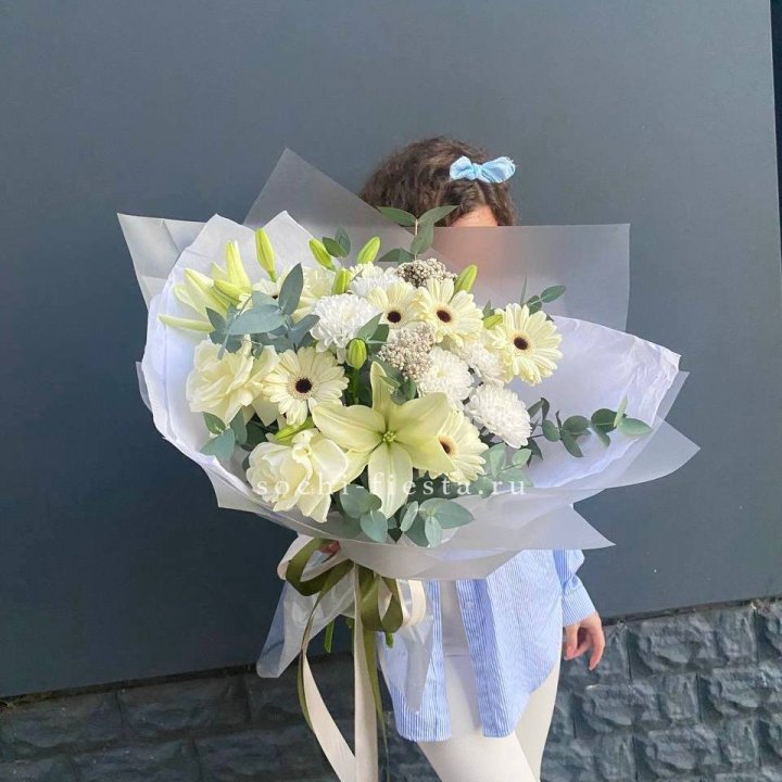 Букет с лилией и герберой в Улан-Удэ