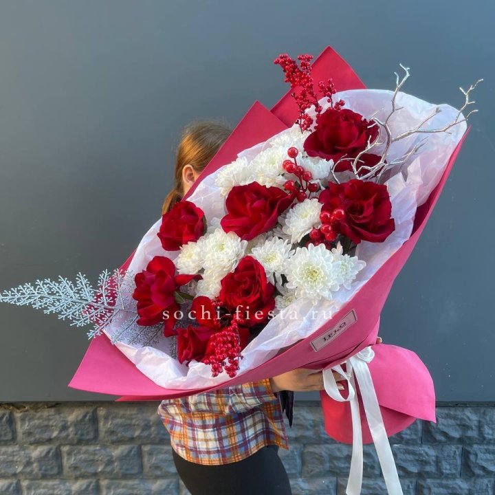 Букет "Яркая зима" в Улан-Удэ