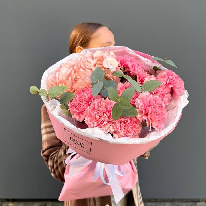 Дуо диантусы и гортензия в Улан-Удэ