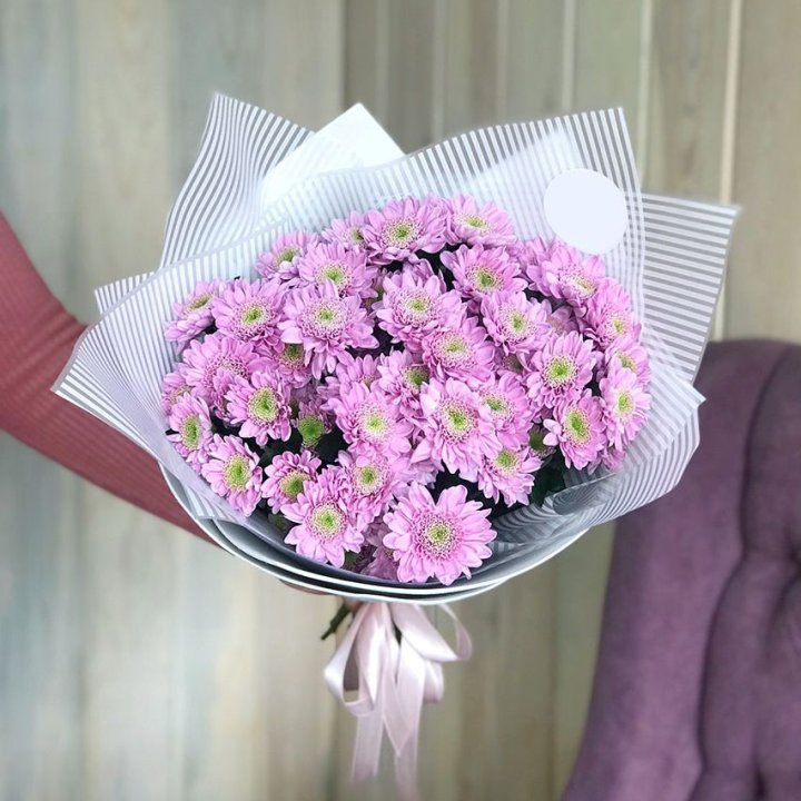 Букет розовых хризантем в Улан-Удэ