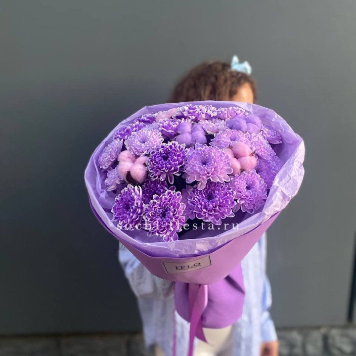 Хризантемы с хлопком в Улан-Удэ