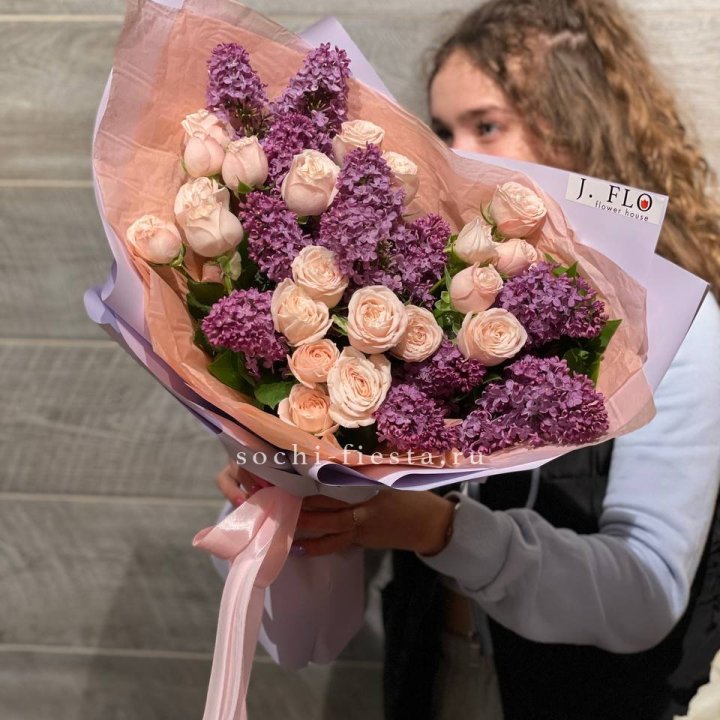 Букет "Лиловая весна" в Улан-Удэ