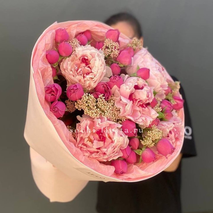  Букет с пионами "Преференс" в Улан-Удэ