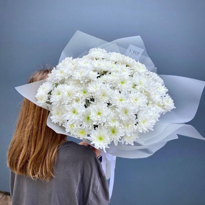 Букет хризантем "Белая снежинка" в Улан-Удэ