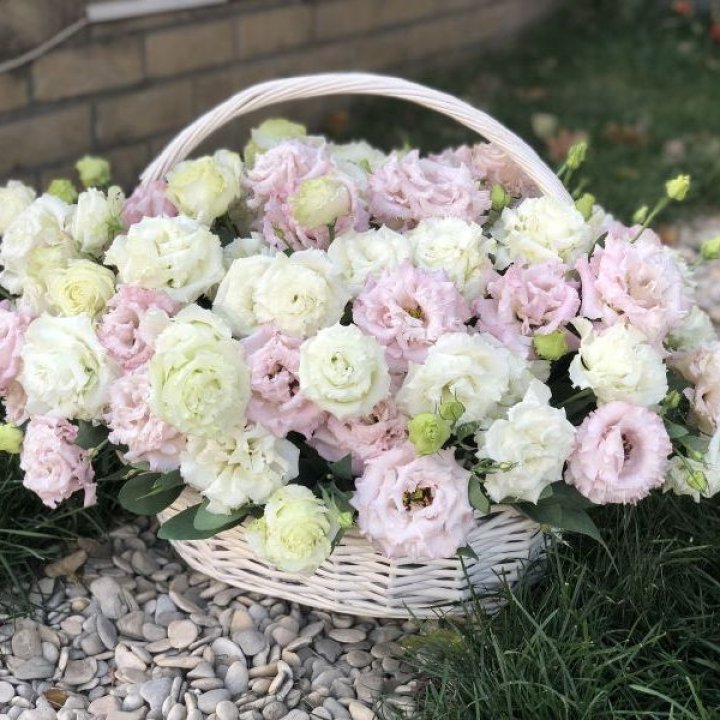 Корзина с эустомой в Улан-Удэ