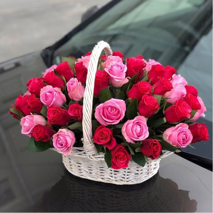 Корзина с розами  в Улан-Удэ