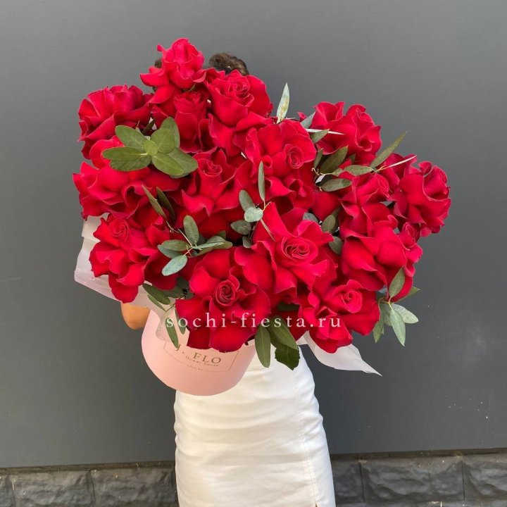 Бокс из 17 французских роз в Улан-Удэ