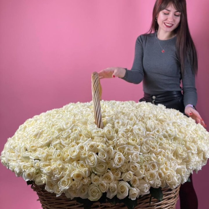 1001 белая роза в Улан-Удэ