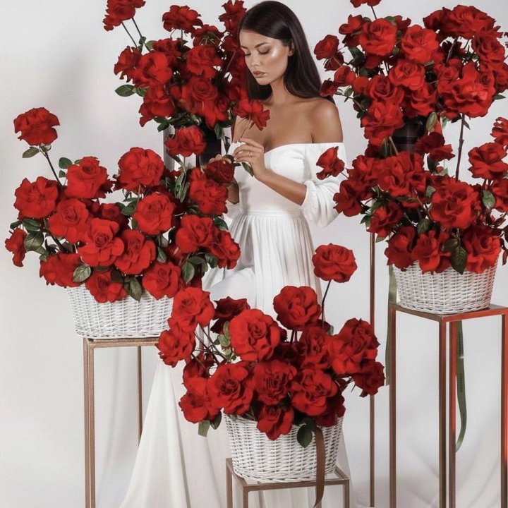 Сет из красных французских роз в Улан-Удэ