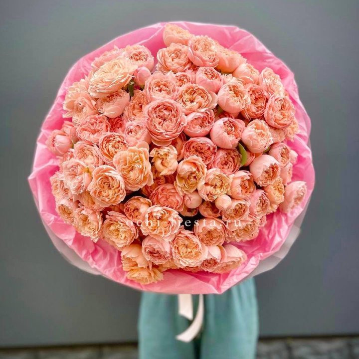 Букет кустовых пионовидных роз Джульетта "Принцесса" в Улан-Удэ