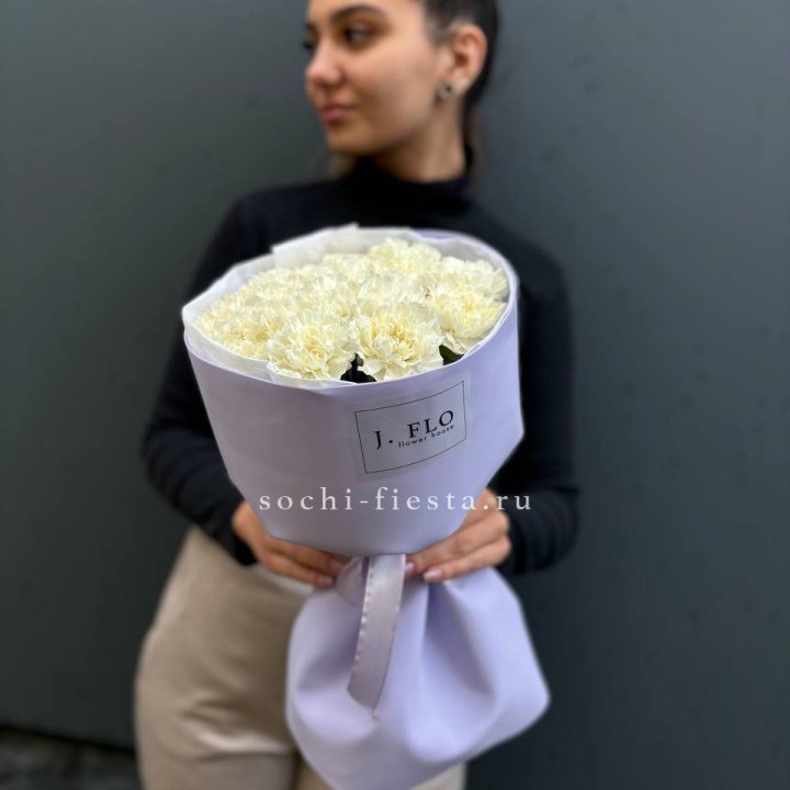 Букет белых диантусов в Улан-Удэ