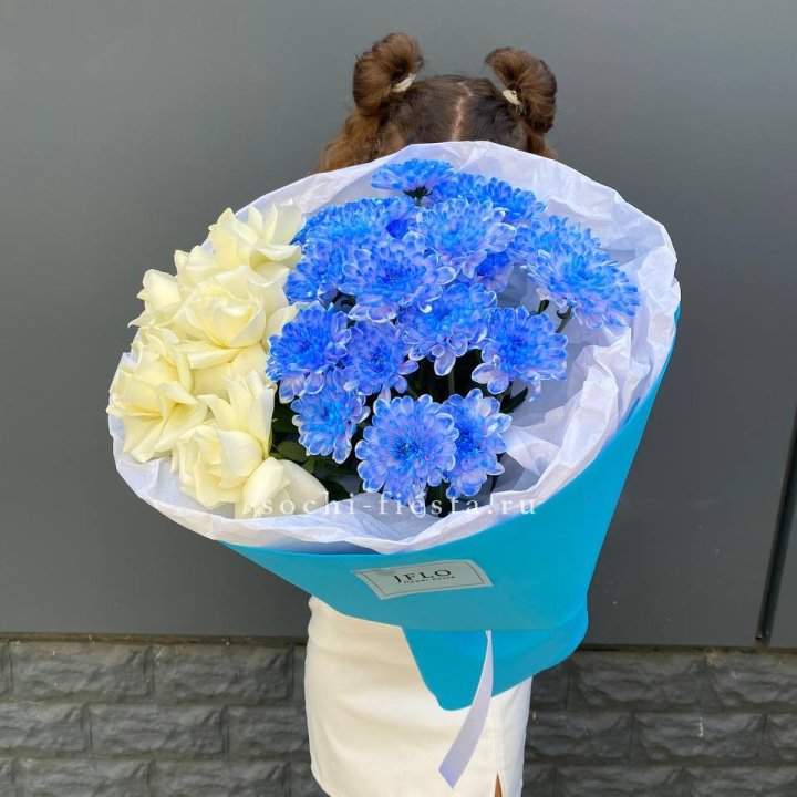 Дуо букет розы и хризантема в Улан-Удэ