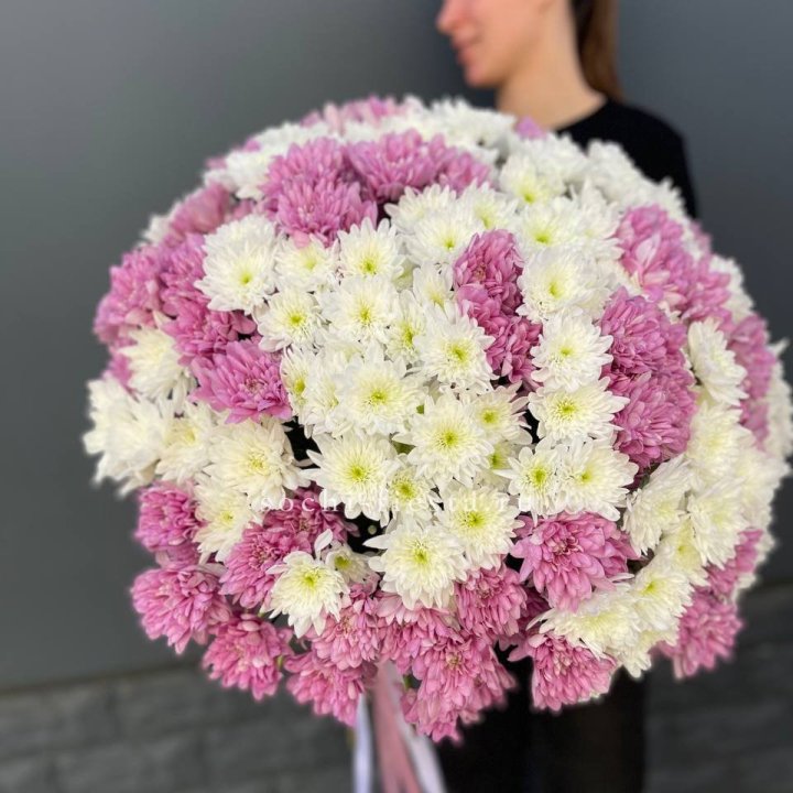  Букет 25 хризантем микс в Улан-Удэ