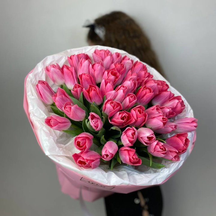 51 розовый тюльпан "Рози" в Улан-Удэ