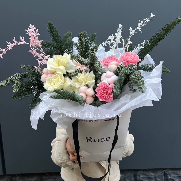 Цветочная сумка с нобилисом в Улан-Удэ