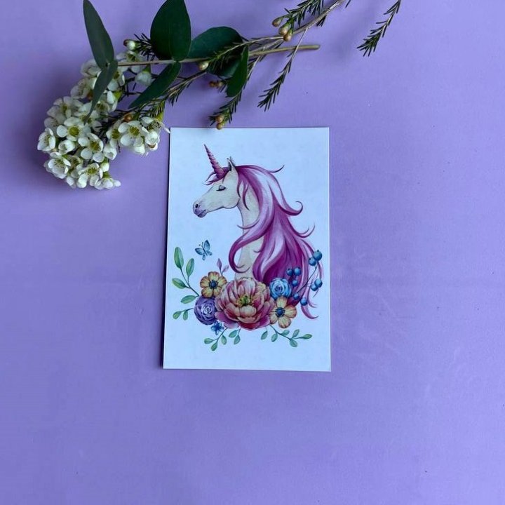 Открытка к букету "Единорог" в Улан-Удэ