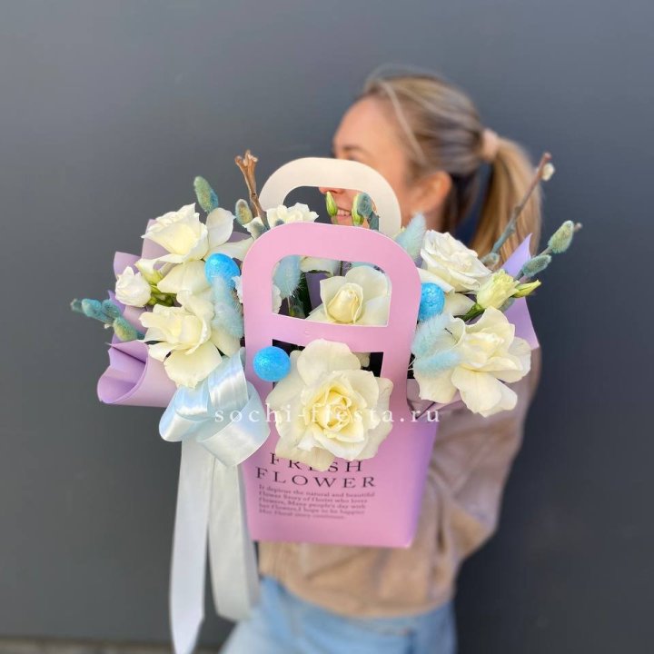 Цветочная сумочка "Пасхальная композиция" в Улан-Удэ