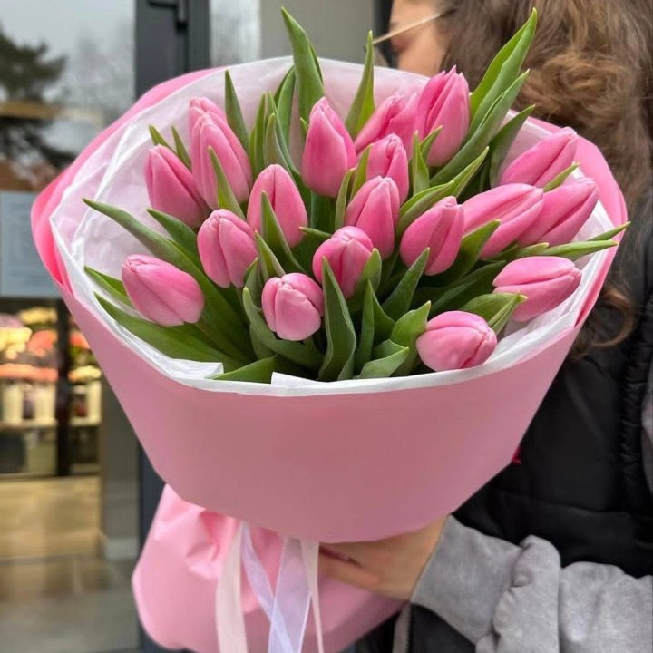  19 розовых тюльпанов в Улан-Удэ