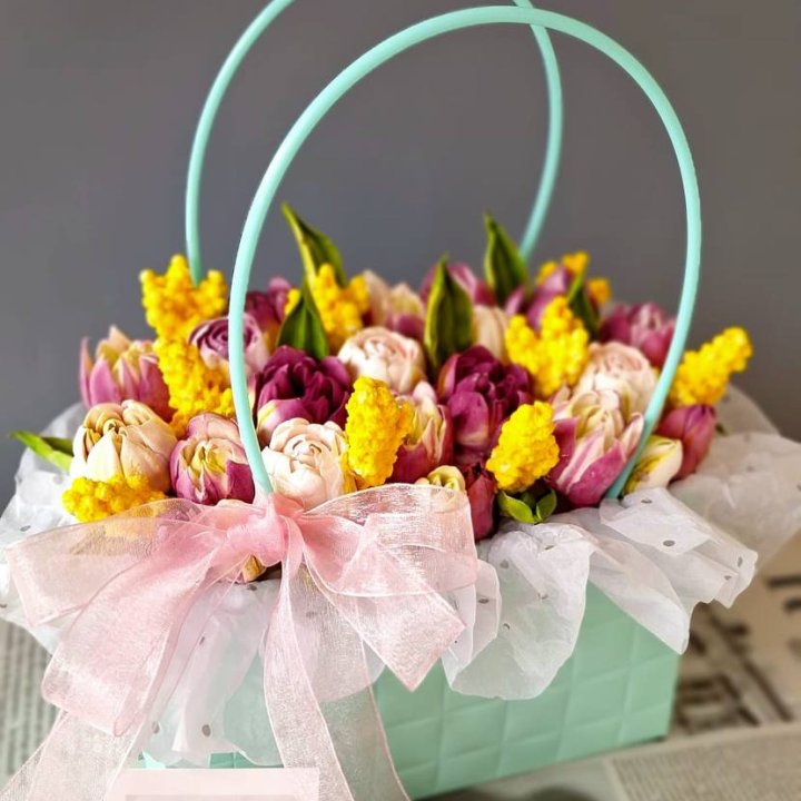 Тюльпаны в сумочке из зефира в Улан-Удэ