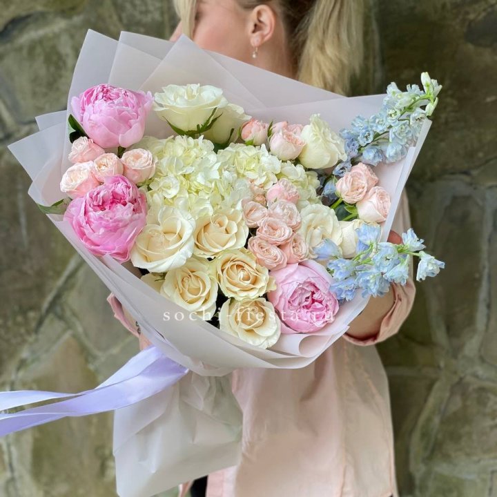 Букет с пионами "Богема" в Улан-Удэ