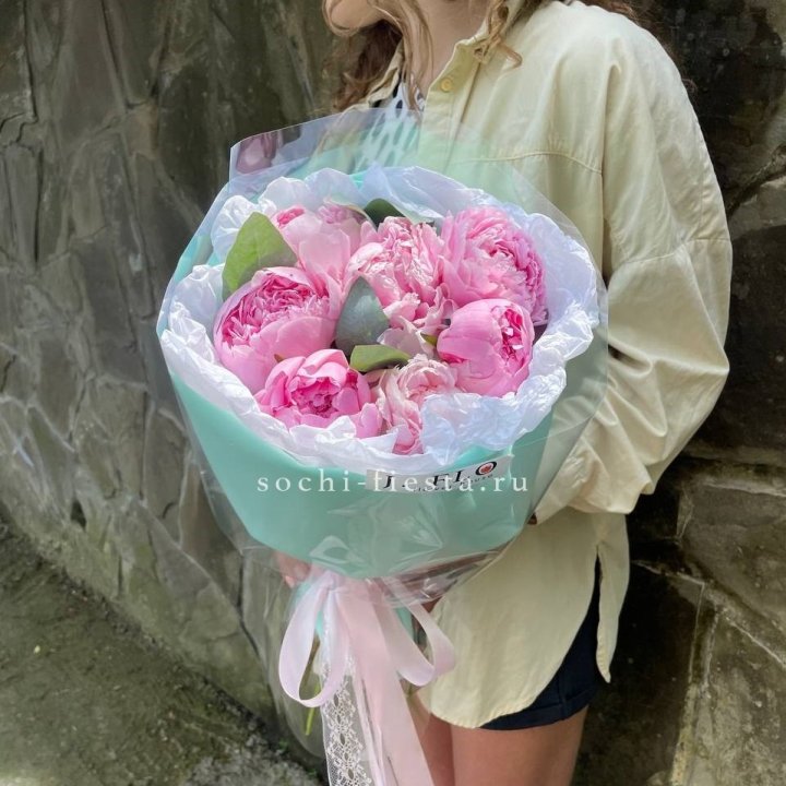 7 зефирных пионов в фоамиране в Улан-Удэ