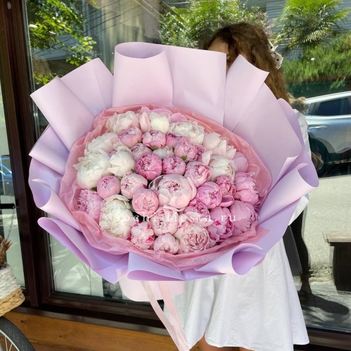 51 розовый пион в Улан-Удэ
