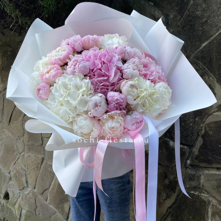 Букет "Пионы и Гортензии" в Улан-Удэ