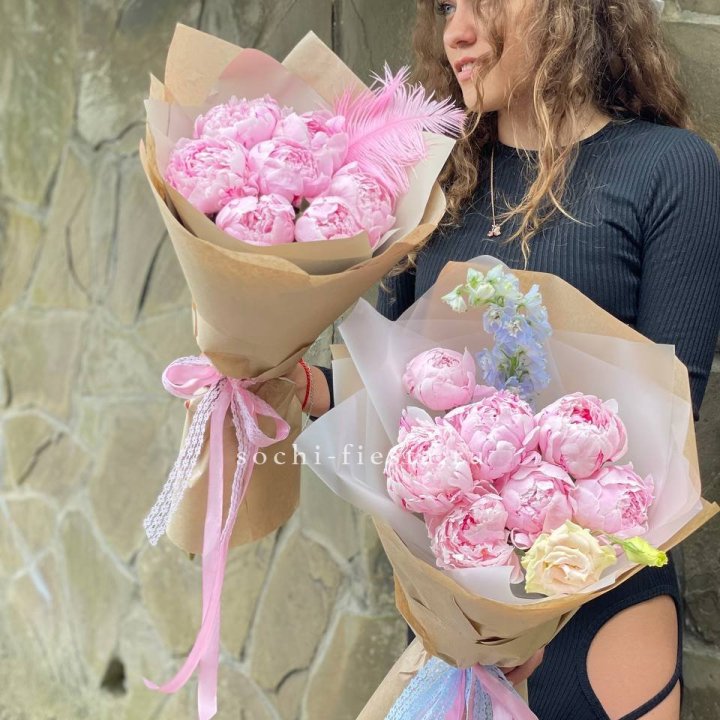 7 зефирных пионов  в Улан-Удэ