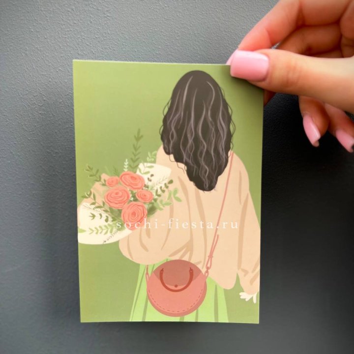 Открытка к букету "Потрясающая девушка" в Улан-Удэ