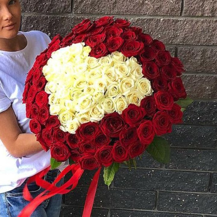 101 роза "Сердце" в Улан-Удэ