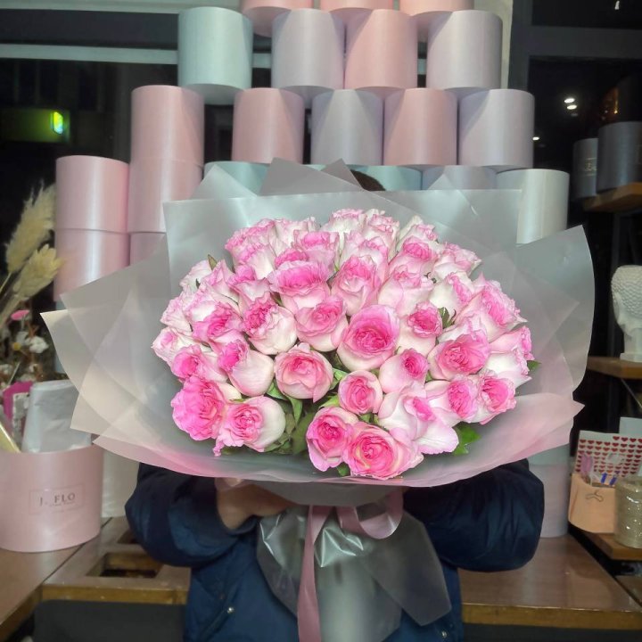  51 розовых роз в Улан-Удэ
