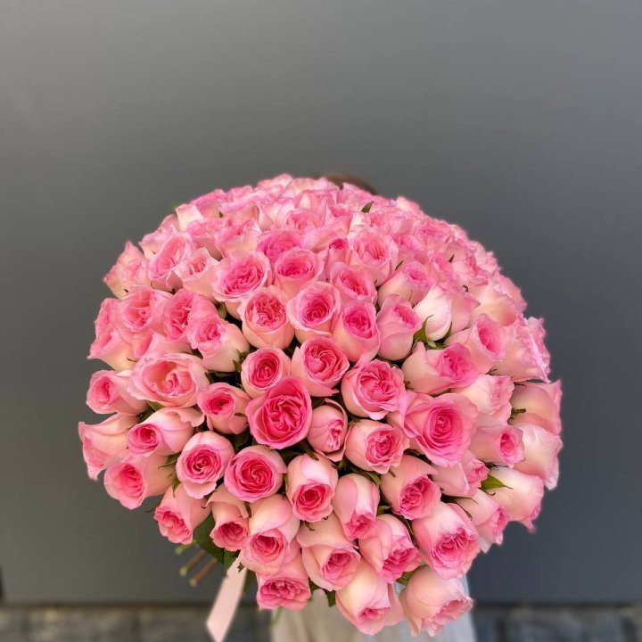 101 розовая роза в Улан-Удэ