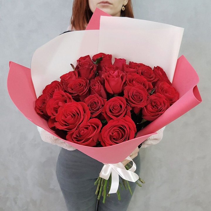 25 Красных роз рози вайт в Улан-Удэ
