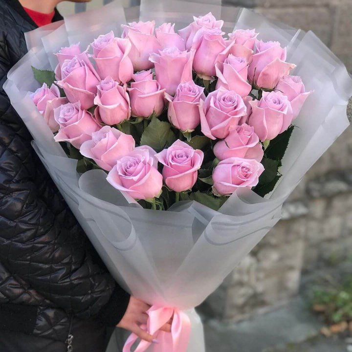 25 высоких розовых роз в Улан-Удэ