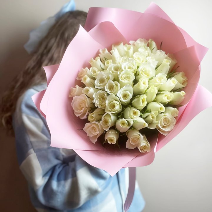Букет из 51 белой розы (Кения) в Улан-Удэ