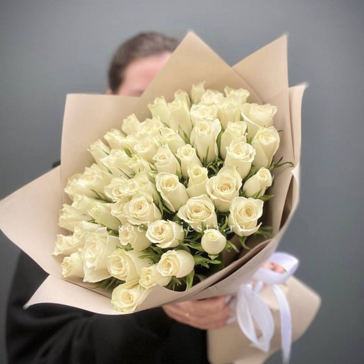 51 белая кенийская роза  в Улан-Удэ