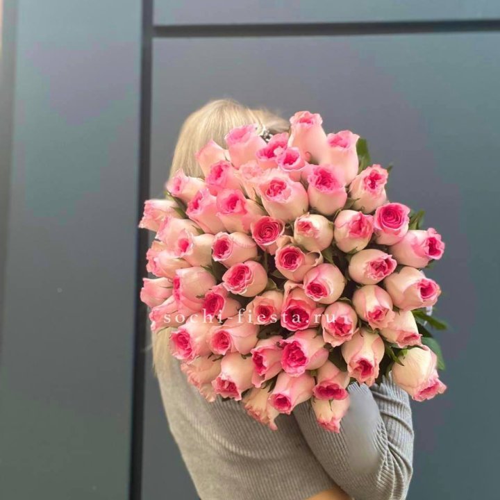 51 розовая роза в Улан-Удэ