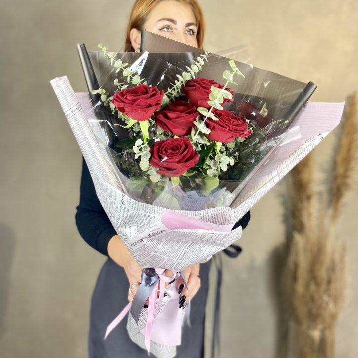5 красных роз в Улан-Удэ
