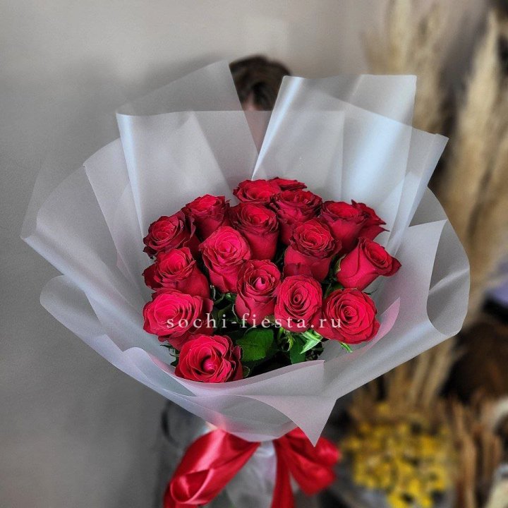 17 красных роз "Нет времени ждать" в Улан-Удэ