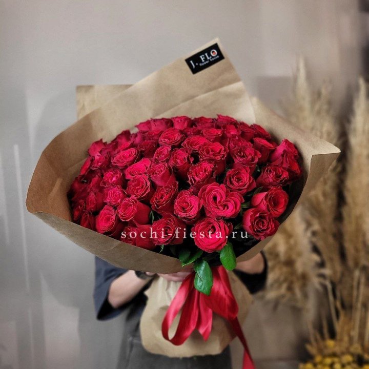 63 красных роз вайт в Улан-Удэ
