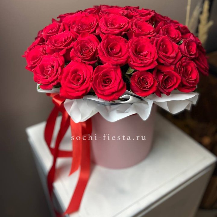 Красные розы 51шт  в коробке в Улан-Удэ
