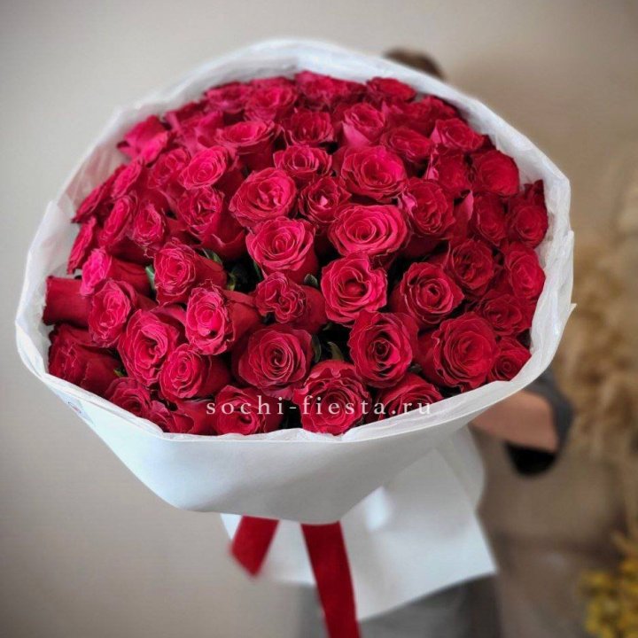 65 красных роз вайт в Улан-Удэ