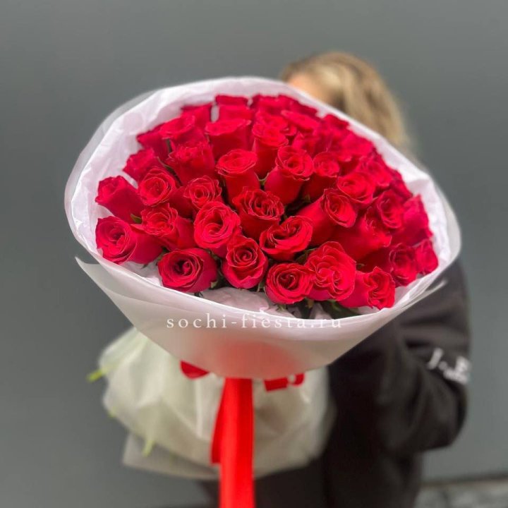 55 красных роз "Амелия" в Улан-Удэ