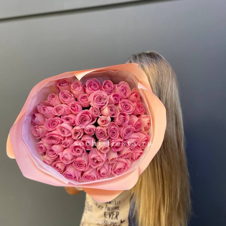 55 розовых роз в Улан-Удэ