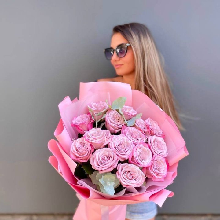 Букет розовых роз 2 в Улан-Удэ